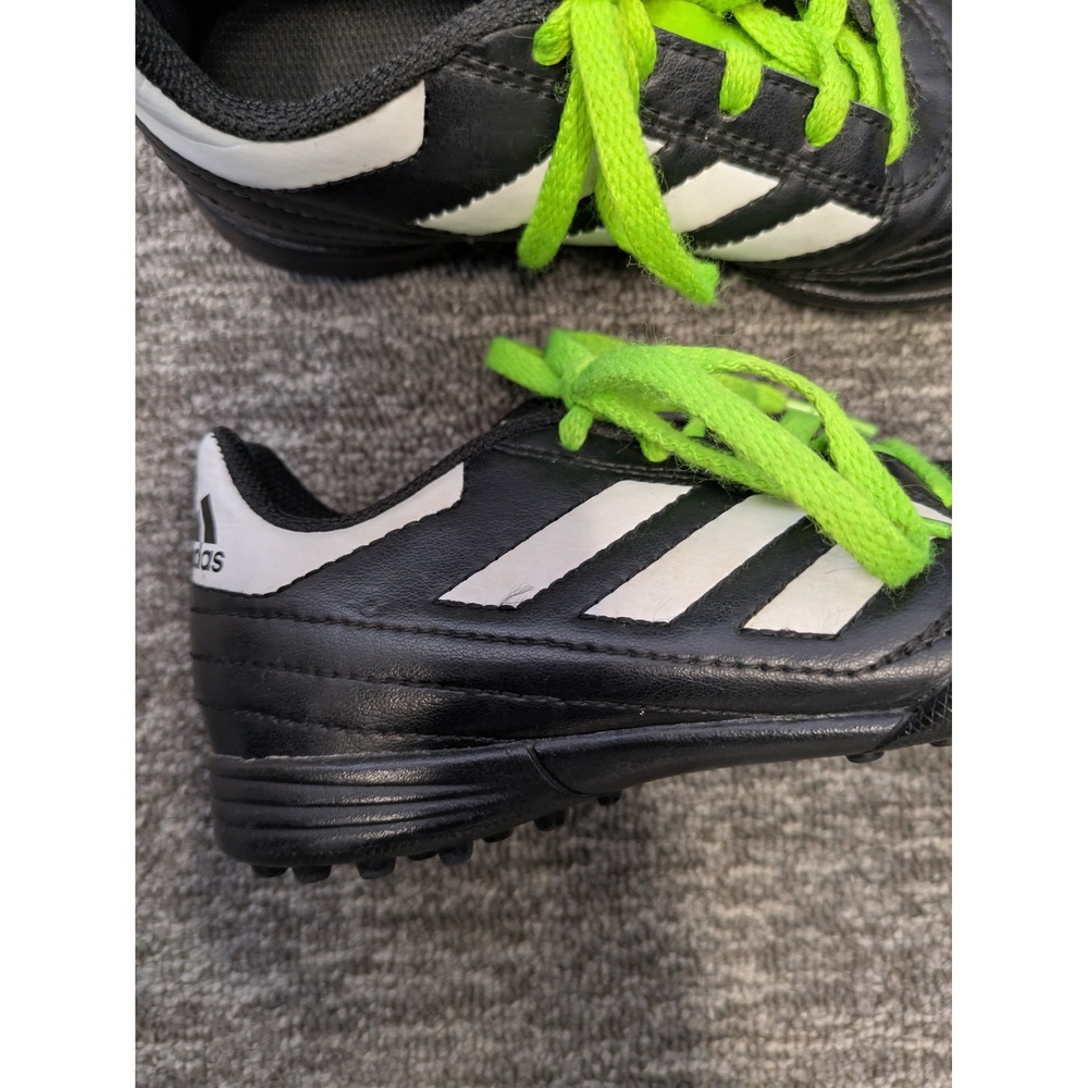 Adidas Kids‎ Size 12K Soccer Cleats Black White Neon Green - Picture 3 of 9